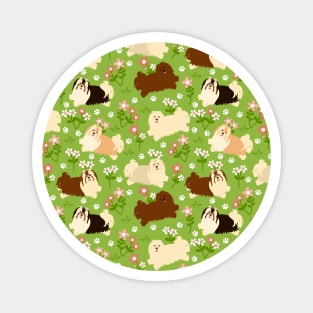 Havanese Dog and Flowers Magnet